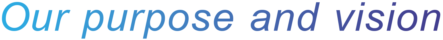 Our purpose and vision